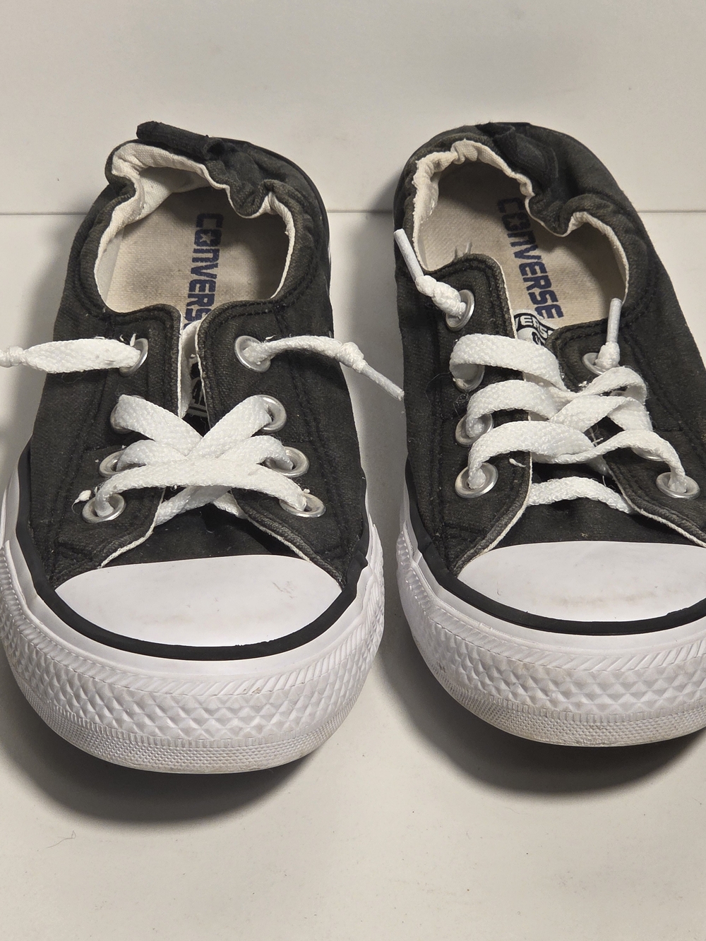 Converse Low-Top Sneakers in Black and White